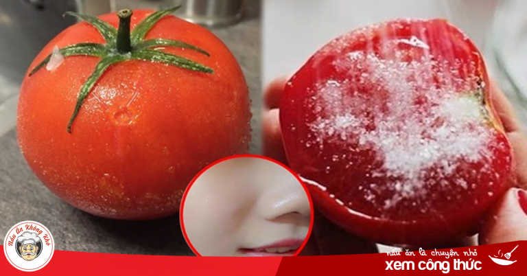 Chấm cà chua vào đĩa đường rồi chà, mụn-nám-tàn nhang bay sạch, da trắng mịn sau 1 đêm