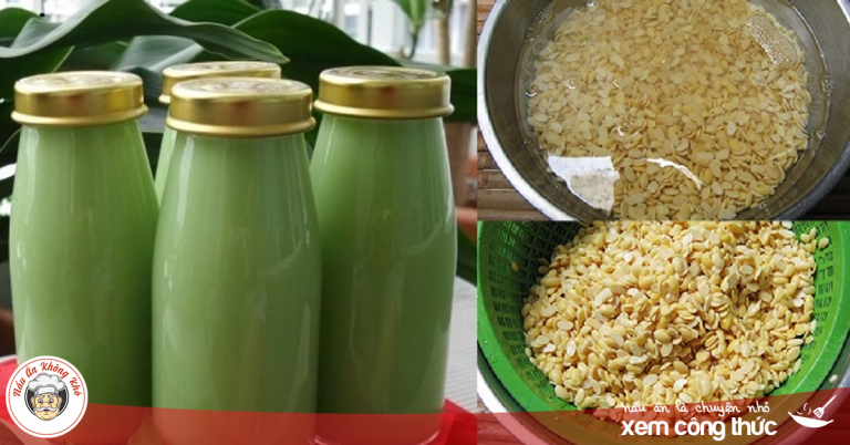 Cách làm sữa đậu xanh lá dứa siêu thơm mát, giúp “mịn da đẹp dáng” đơn giản