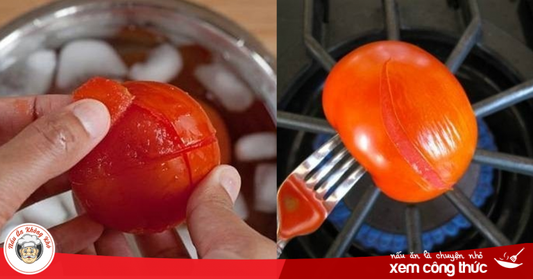 4 cách bóc vỏ cà chua cực nhanh, cực đơn giản