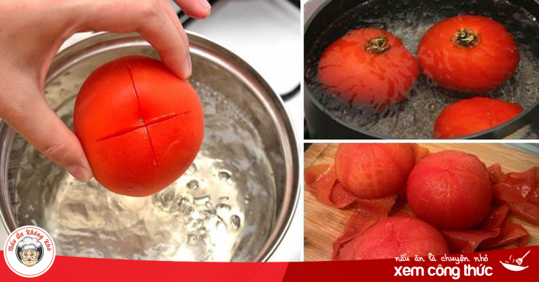 Luộc 1 quả cà chua rồi nghiền nhuyễn đắp lên mặt, da trắng bóc, hết mụn hiệu quả bất ngờ
