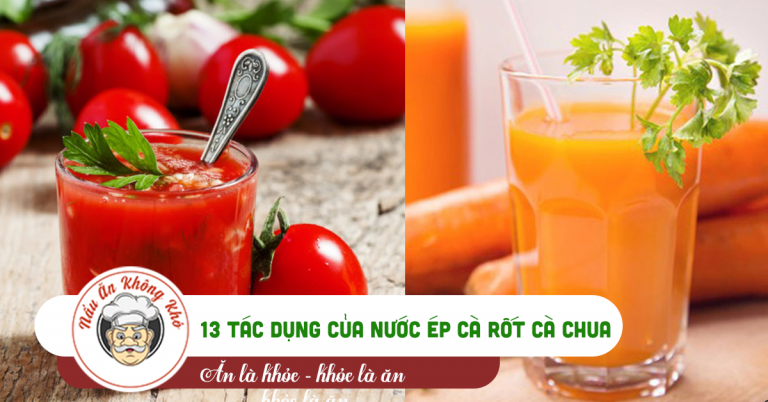 13 tác dụng của nước ép cà rốt cà chua đẹp da, săn dáng, giảm huyết áp